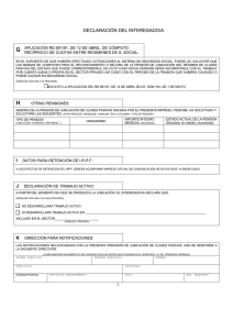 DECLARACIÓN DEL INTERESADO/A