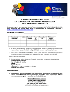 Formato para la reserva Hotelera
