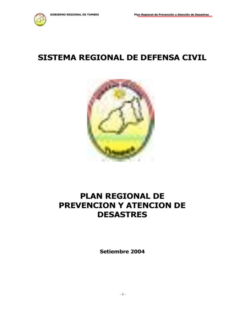 PLAN DE CONTINGENCIA ANTE DESASTRES