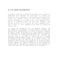 La cuenta de producción
