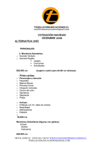 COTIZACIÓN FIN DE SEMANA DIA DEL NIÑO