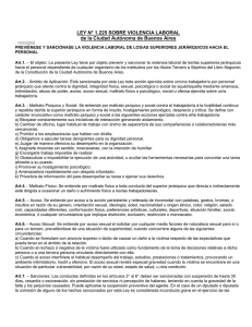 LEY N° 1.225 SOBRE VIOLENCIA LABORAL