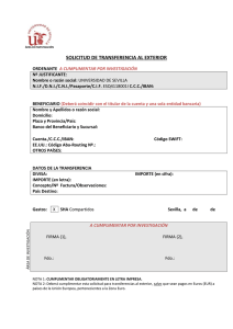 solicitud de transferencia al exterior
