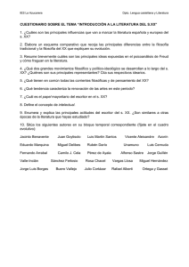 CUESTIONARIO SOBRE INTRODUCCIÓN A LA LITER. S. XX