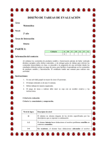 DISEÑO DE TAREAS DE EVALUACIÓN