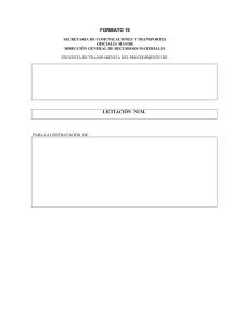 FORMATO 19 - Secretaría de Comunicaciones y Transportes