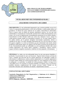 FICHA-RESUMEN DE ENFERMEDAD RARA AMAUROSIS CONGENITA DE LEBER