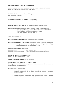 biología animal - Sistema de Información de la UNRC