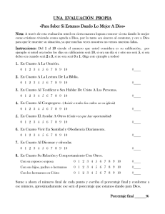 UNA EVALUACIÓN PROPIA