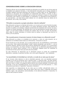 CONSIDERACIONES SOBRE LA EDUCACION SEXUAL Podemos