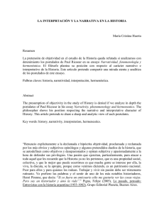 La interpretación y la narrativa en la Historia