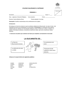 GUÍA EVALUATIVA LA EUCARISTIA 3° p3 2015