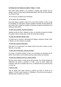 HISTORIA DE UN PUEBLO ELEGIDO. TEMA 2. 3º ESO