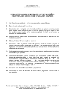 Requisitos Patente