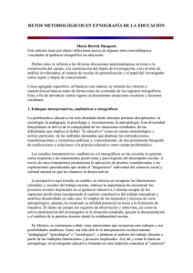RETOS METODOLÓGICOS