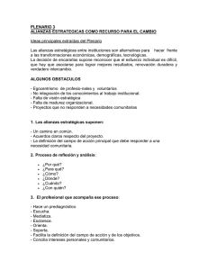 ALIANZAS ESTRATEGICAS COMO RECURSO PARA EL CAMBIO