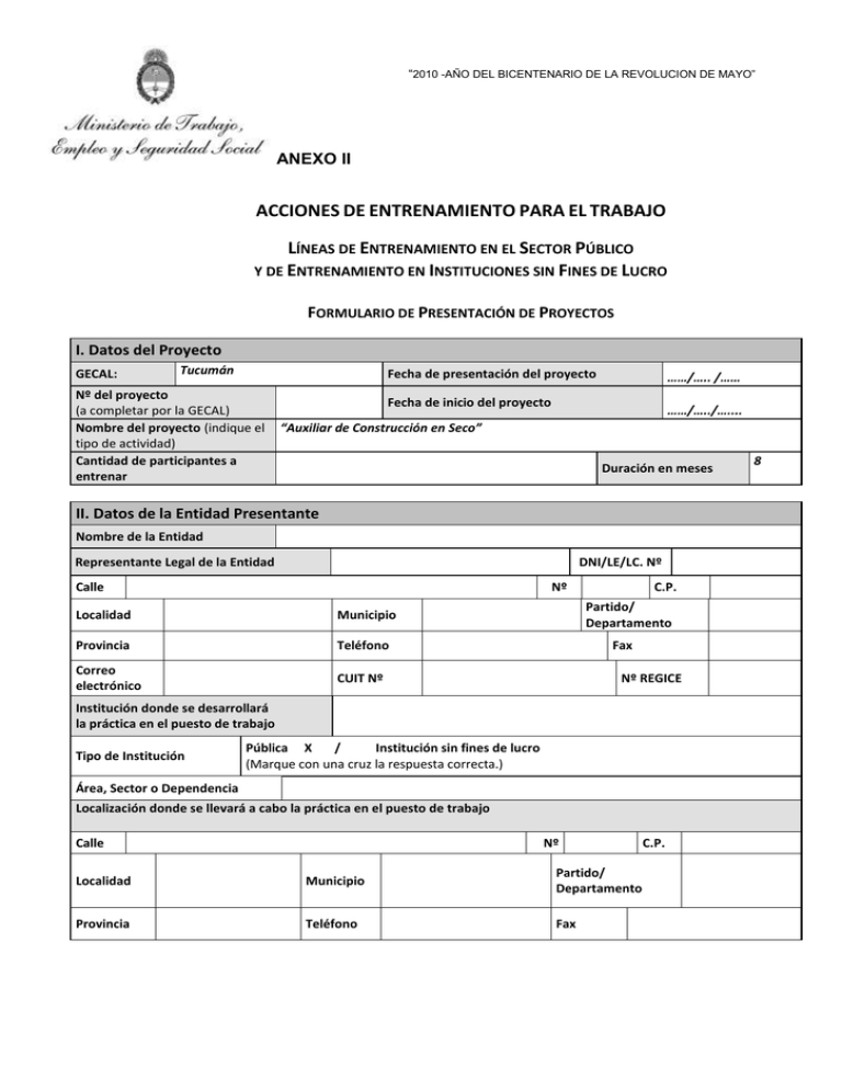 ACCIONES DE ENTRENAMIENTO PARA EL TRABAJO