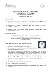 Pastoral de Espiritualidad LECTURA ORANTE DE LA PALABRA