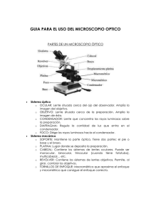 Guía Uso Microscopio Óptico: Partes, Manejo y Mantenimiento