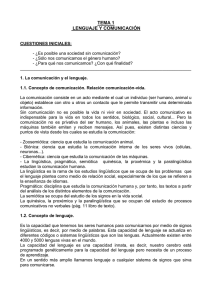 TEMA 1 LENGUAJE Y COMUNICACIÓN