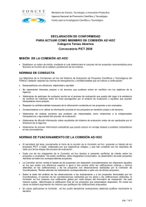 misión de la comisión ad hoc - Agencia Nacional de Promoción