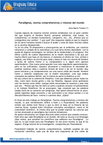 Paradigmas, teorías comprehensivas y visiones