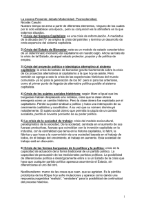 La escena Presente: debate Modernidad
