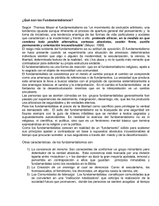 ¿Qué son los Fundamentalismos