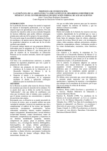 PROPUESTA DE INTERVENCIÓN: