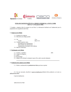 MISION COMERCIAL DE PRODUCTOS GOURMET A HOLANDA