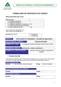 Investigación Operativa aplicada al sector agro