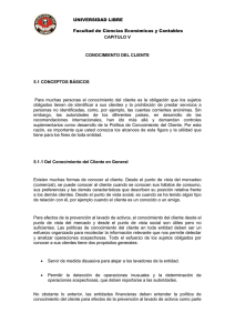 conocimiento del cliente - Universidad Libre Seccional Pereira