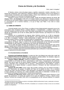 a) cisma de oriente