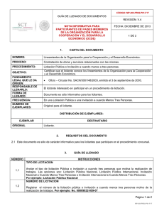 nota informativa para participantes de países miembros de la