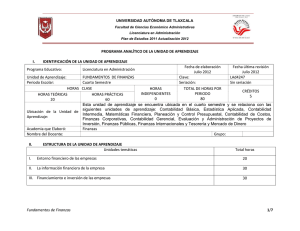 Fundamentos de Finanzas - Facultad de Ciencias Económico