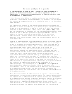 Los nuevos paradigmas de la gerencia El siguiente ensayo es
