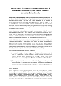Representantes diplomáticos y Presidentes de Cámaras de