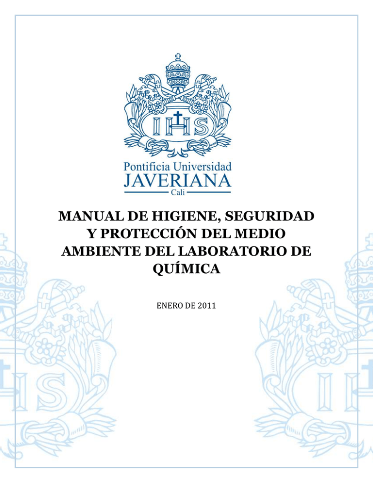 Manual HSM Qu mica Pontificia Universidad Javeriana Cali