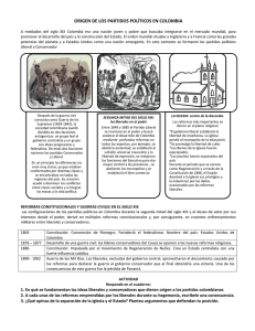 ORIGEN DE LOS PARTIDOS POLÍTICOS EN COLOMBIA A