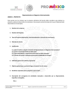 Anexo 1: Proyecto a desarrollar por la empresa