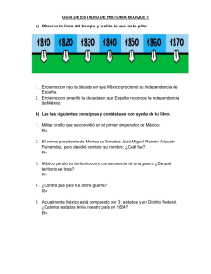 GUÍA DE ESTUDIO DE HISTORIA BLOQUE 1 Observa la línea del