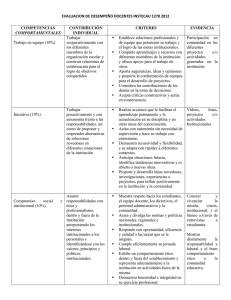 Tabla Competencia-Contribucion-Criterio