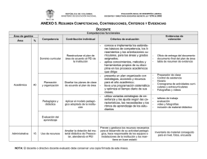 Evaluación Desempeño Docente Colombia Decreto 1278