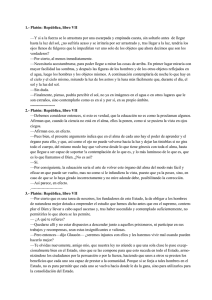 1.- Platón: República, libro VII