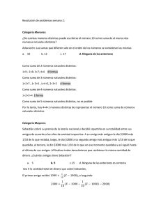 Resolución de problemas semana 2:  Categoría Menores: