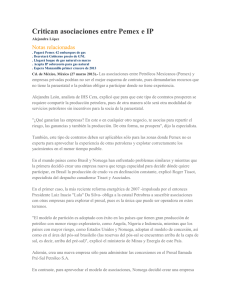 2013 03 27 Critican asociaciones entre Pemex e IP
