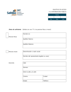 Datos de solicitante:
