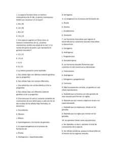 1. La especie humana tiene un número cromosómico de 2n=46