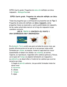 Examen de Ciencias Naturales - Cuarto Grado