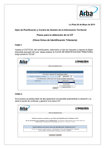 5 – Pasos para la Obtencion de la CIT